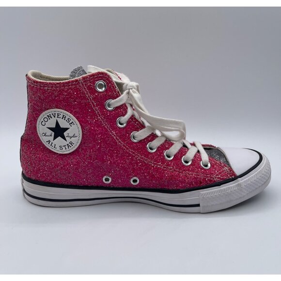 Converse Chuck Taylor AS Galaxy Dust Glitter Shoes Pink-Silver-White SZ W9 - Picture 2 of 7
